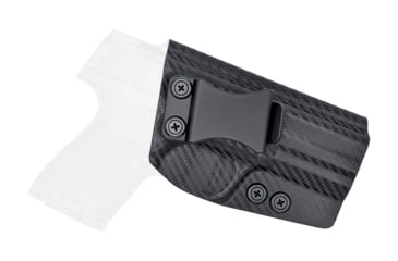 Image of Rounded IWB KYDEX Holster, S&amp;W M&amp;P 9mm/40SW Shield M2.0 4in Barrel, Right Hand, Carbon Fiber, SWN-MPSHIELD40-CF-RH-VAR