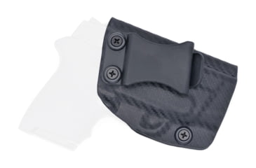 Image of Rounded IWB KYDEX Holster, S&amp;W M&amp;P Bodyguard 380, Right Hand, Carbon Fiber, SWN-BG380L-CF-RH-VAR