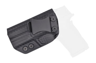 Image of Rounded IWB KYDEX Holster, S&amp;W M&amp;P SHIELD 380 EZ, Left Hand, Carbon Fiber, SWN-MPSHIELD380EZ-CF-LH-VAR