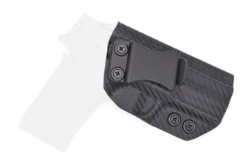 Image of Rounded IWB KYDEX Holster, S&amp;W M&amp;P SHIELD 380 EZ, Right Hand, Carbon Fiber, SWN-MPSHIELD380EZ-CF-RH-VAR