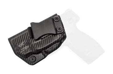 Image of Rounded IWB KYDEX Holster, S&amp;W M&amp;P SHIELD 45ACP w/Integrated Crimson Trace Laser, LH, Carbon Fiber Black, SWN-MPSH45LSR-CF-LH-VAR