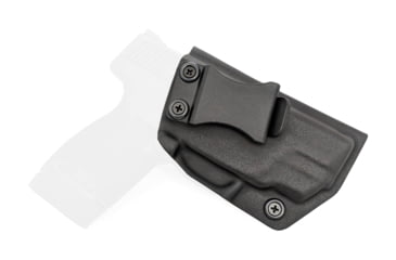 Image of Rounded IWB KYDEX Holster, S&amp;W M&amp;P SHIELD 45ACP w/Integrated Crimson Trace Laser, RH, Black, SWN-MPSH45LSR-BK-RH-VAR