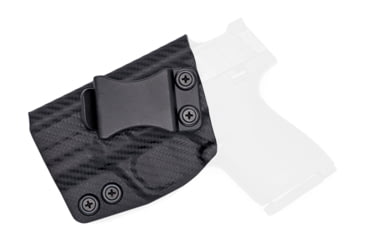 Image of Rounded IWB KYDEX Holster, S&amp;W M&amp;P SHIELD 9mm/40SW, Left Hand, Carbon Fiber, SWN-MPSHIELD-CF-LH-VAR