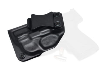Image of Rounded IWB KYDEX Holster, S&amp;W M&amp;P SHIELD 9MM/40SW w/GREEN Crimson Trace, LG-489G, LH, Black, SWN-SHIELDCTCGRN-BK-LH-VAR