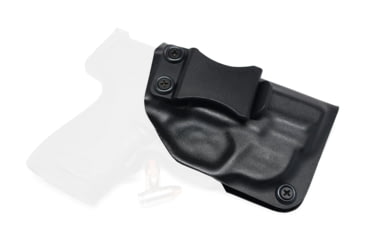 Image of Rounded IWB KYDEX Holster, S&amp;W M&amp;P SHIELD 9MM/40SW w/GREEN Crimson Trace, LG-489G, RH, Black, SWN-SHIELDCTCGRN-BK-RH-VAR