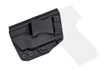 Image of Rounded IWB KYDEX Holster, S&amp;W M&amp;P SHIELD M2.0 9mm/40SW w/Integ Crimson Trace Laser, LH, Black, SWN-MPSHIELDM2LSR-BK-LH-VAR