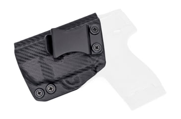 Image of Rounded IWB KYDEX Holster, S&amp;W M&amp;P SHIELD M2.0 9mm/40SW w/Integ Crimson Trace Laser, LH, Carbon Fiber, SWN-MPSHIELDM2LSR-CF-LH-VAR