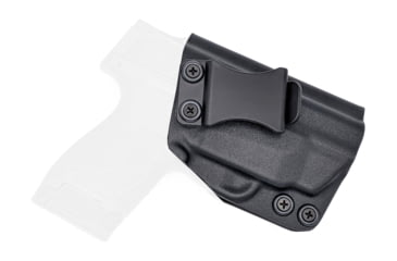 Image of Rounded IWB KYDEX Holster, S&amp;W M&amp;P SHIELD M2.0 9mm/40SW w/Integ Crimson Trace Laser, RH, Black, SWN-MPSHIELDM2LSR-BK-RH-VAR