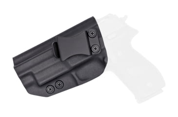 Image of Rounded IWB KYDEX Holster, Sig Sauer P220 w/Rail, Left Hand, Black, SSR-P220WRL-BK-LH-VAR
