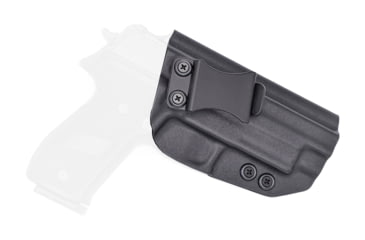 Image of Rounded IWB KYDEX Holster, Sig Sauer P220 w/Rail, Right Hand, Black, SSR-P220WRL-BK-RH-VAR