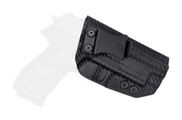 Image of Rounded IWB KYDEX Holster, Sig Sauer P220 w/Rail, Right Hand, Carbon Fiber, SSR-P220WRL-CF-RH-VAR