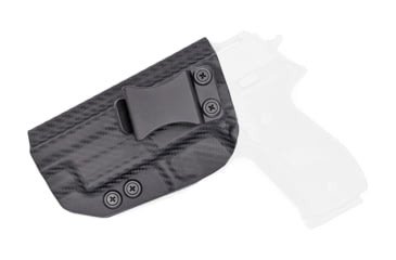 Image of Rounded IWB KYDEX Holster, Sig Sauer P226 w/Rail, Left Hand, Carbon Fiber, SSR-P226WRL-CF-LH-VAR