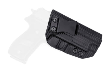Image of Rounded IWB KYDEX Holster, Sig Sauer P226 w/Rail, Right Hand, Carbon Fiber, SSR-P226WRL-CF-RH-VAR