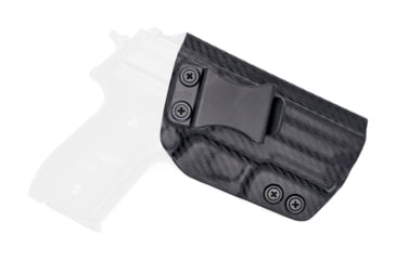 Image of Rounded IWB KYDEX Holster, Sig Sauer P229 w/Rail, Right Hand, Carbon Fiber, SSR-P229WRL-CF-RH-VAR