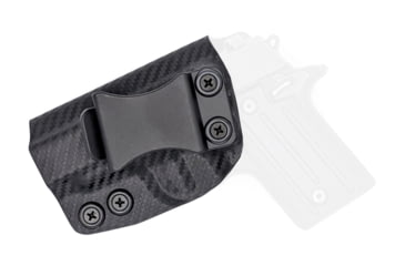 Image of Rounded IWB KYDEX Holster, Sig Sauer P238, Left Hand, Carbon Fiber, SSR-P238-CF-LH-VAR