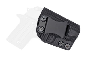 Image of Rounded IWB KYDEX Holster, Sig Sauer P238, Right Hand, Black, SSR-P238-BK-RH-VAR