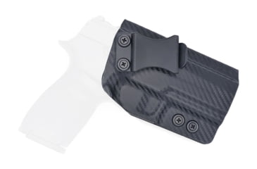 Image of Rounded IWB KYDEX Holster, Sig Sauer P320 Compact/Carry, Right Hand, Carbon Fiber, SSR-P320-CF-RH-VAR