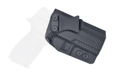 Image of Rounded IWB KYDEX Holster, Sig Sauer P320 Full Size, Right Hand, Carbon Fiber, SSR-P320FS-CF-RH-VAR