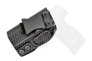 Image of Rounded IWB KYDEX Holster, Sig Sauer P365, Left Hand, Carbon Fiber, SSR-P365-CF-LH-VAR