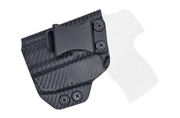 Image of Rounded IWB KYDEX Holster, Sig Sauer P365 w/Foxtrot Laser, Left Hand, Carbon Fiber Black, SSR-P365FOX-CF-LH-VAR