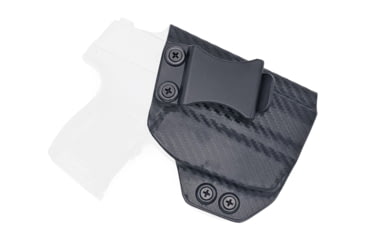 Image of Rounded IWB KYDEX Holster, Sig Sauer P365 w/Foxtrot Laser, Right Hand, Carbon Fiber Black, SSR-P365FOX-CF-RH-VAR