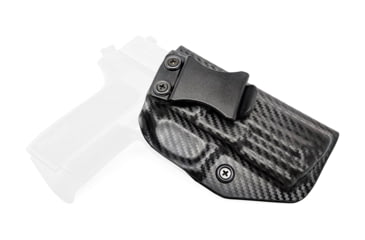 Image of Rounded IWB KYDEX Holster, Sig Sauer SP2022, Right Hand, Carbon Fiber, SSR-SP2022-CF-RH-VAR