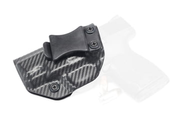 Image of Rounded IWB KYDEX Holster, Smith &amp; Wesson M&amp;P SHIELD 45 ACP, Left Hand, Carbon Fiber, SWN-MPSHIELD45-CF-LH-VAR