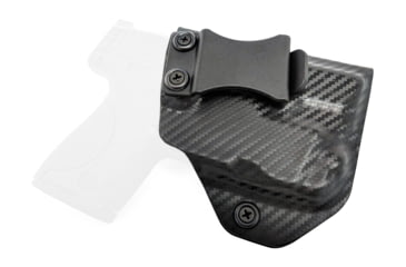 Image of Rounded IWB KYDEX Holster, Smith &amp; Wesson M&amp;P SHIELD 9mm/40SW w/TLR-6, Right Hand, Carbon Fiber, SWN-MPSHIELDTLR6-CF-RH-VAR