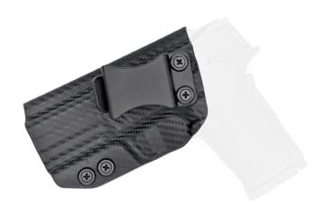 Image of Rounded IWB KYDEX Holster, Smith &amp; Wesson M&amp;P SHIELD 9mm EZ, Left Hand, Carbon Fiber, SWN-MPSHIELD9EZ-CF-LH-VAR