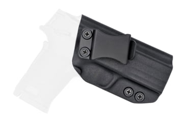 Image of Rounded IWB KYDEX Holster, Smith &amp; Wesson M&amp;P SHIELD 9mm EZ, Right Hand, Black, SWN-MPSHIELD9EZ-BK-RH-VAR