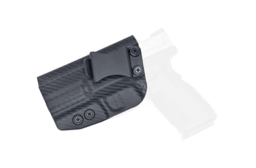 Image of Rounded IWB KYDEX Holster, Springfield XD 4in Full Size Service Model, Gen1, Left Hand, Carbon Fiber, SFA-XD40FS-CF-LH-VAR