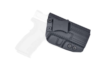 Image of Rounded IWB KYDEX Holster, Springfield XD 4in Full Size Service Model, Gen1, Right Hand, Carbon Fiber, SFA-XD40FS-CF-RH-VAR
