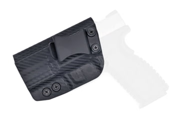 Image of Rounded IWB KYDEX Holster, Springfield XD-M 3.8in 9mm, Left Hand, Carbon Fiber, SFA-XDM38-CF-LH-VAR