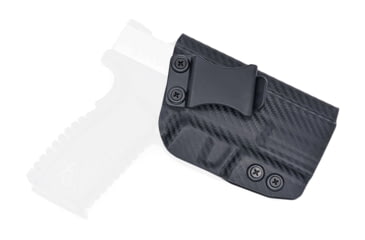 Image of Rounded IWB KYDEX Holster, Springfield XD-M 3.8in 9mm, Right Hand, Carbon Fiber, SFA-XDM38-CF-RH-VAR