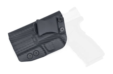 Image of Rounded IWB KYDEX Holster, Springfield XD MOD.2 4in Full Size Service Model, Left Hand, Carbon Fiber Black, SFA-XDMOD2FS-CF-LH-VAR