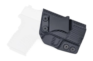 Image of Rounded IWB KYDEX Holster, Springfield XD-S 3.3in, Right Hand, Carbon Fiber, SFA-XDS33-CF-RH-VAR
