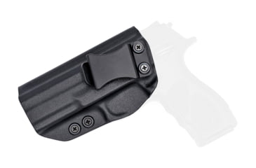 Image of Rounded IWB KYDEX Holster, Taurus TH9/TH40 Full Size, Left Hand, Black, TRS-TH9TH40-BK-LH-VAR