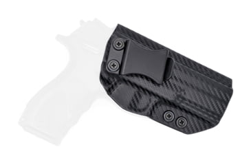 Image of Rounded IWB KYDEX Holster, Taurus TH9/TH40 Full Size, Right Hand, Carbon Fiber, TRS-TH9TH40-CF-RH-VAR
