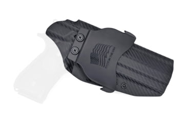 Image of Rounded OWB KYDEX Paddle Holster, Beretta 92FS, Left Hand, Carbon Fiber, BTA-92FS-CF-LH-OWBPDL