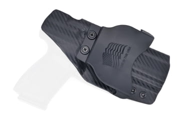 Image of Rounded OWB KYDEX Paddle Holster, Canik TP9SA, Left Hand, Carbon Fiber Black, CNK-TP9SA-CF-LH-OWBPDL