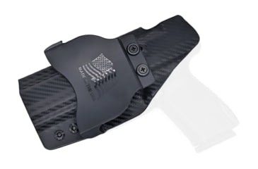 Image of Rounded OWB KYDEX Paddle Holster, Canik TP9SA, Right Hand, Carbon Fiber Black, CNK-TP9SA-CF-RH-OWBPDL