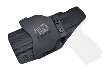 Image of Rounded OWB KYDEX Paddle Holster, Canik TP9SF/TP9SF Elite, Right Hand, Carbon Fiber, CNK-TP9SFELT-CF-RH-OWBPDL