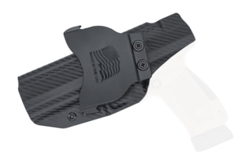 Image of Rounded OWB KYDEX Paddle Holster, Canik TP9SFX, Right Hand, Carbon Fiber, CNK-TP9SFX-CF-RH-OWBPDL