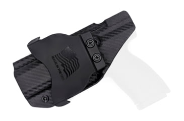 Image of Rounded OWB KYDEX Paddle Holster, CZ P-10 F, Right Hand, Carbon Fiber, CZU-P10FS-CF-RH-OWBPDL