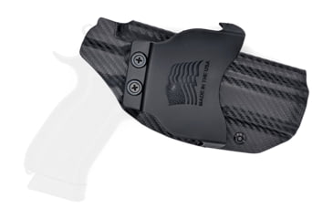 Image of Rounded OWB KYDEX Paddle Holster, CZ75 SP01 Phantom, LH, Carbon Fiber, CZU-75SP01PHNTM-CF-LH-OWBPDL