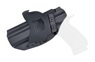 Image of Rounded OWB KYDEX Paddle Holster, CZ75 SP01 Phantom, RH, Black, CZU-75SP01PHNTM-BK-RH-OWBPDL