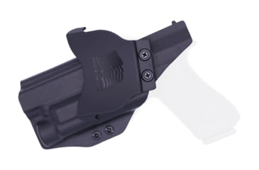 Image of Rounded OWB KYDEX Paddle Holster, Glock 17 19 19X 22 23 31 32 34 35 45 Gen 1-5 w/TLR-1, RH, Black, GLK-1917TLR1-BK-RH-OWBPDL