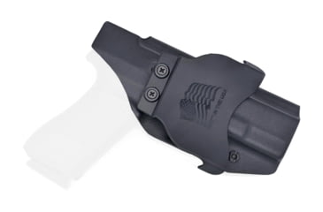 Image of Rounded OWB KYDEX Paddle Holster, Glock 17/22/31 Gen 1-5, Left Hand, Black, GLK-172231-BK-LH-OWBPDL