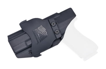 Image of Rounded OWB KYDEX Paddle Holster, Glock 17/22/31 Gen 1-5, Right Hand, Black, GLK-172231-BK-RH-OWBPDL