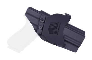 Image of Rounded OWB KYDEX Paddle Holster, Glock 20/21, Left Hand, Black, GLK-2021-BK-LH-OWBPDL
